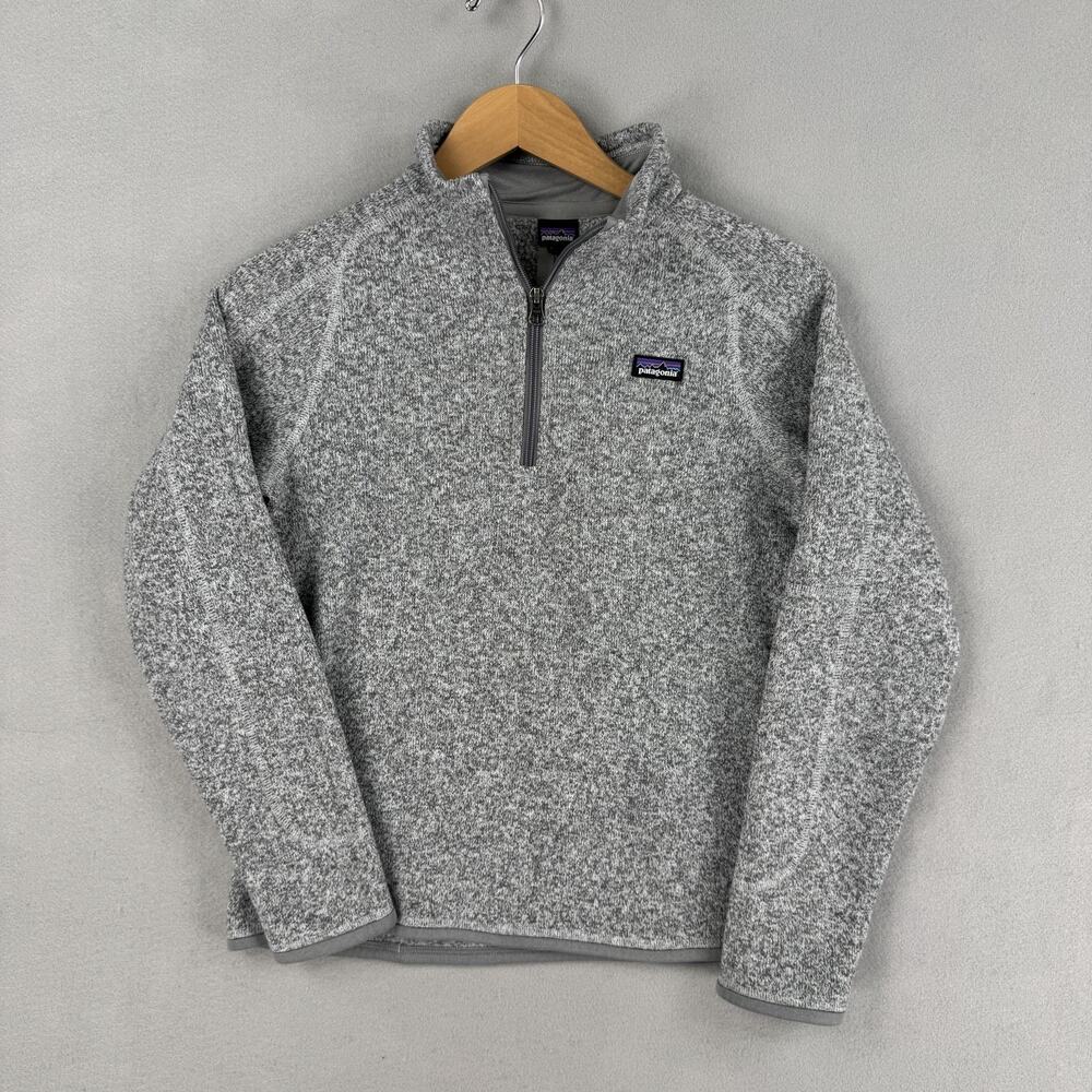 Patagonia Better Sweater Youth XXL Gray Fleece 1/4 Zip Pullover Outdoor Warm